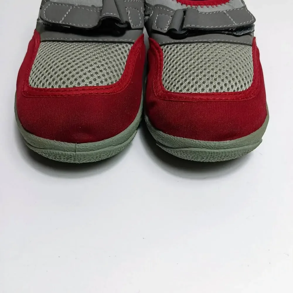 SEAFIT Youth Unisex Slip-On Water Shoes Red Gray Mesh Quick Dry Beach‎ Pool Sz 3